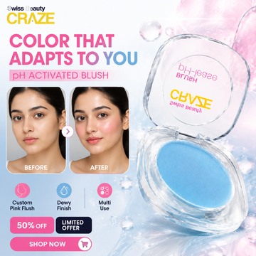 Swiss Beauty Color Changing Blush – Buy Blush Get 1 Lip Gloss FREE – pH-Activated Blush – Custom Pink Flush, Dewy Finish – Hydrating, Smooth Texture, Natural Glow