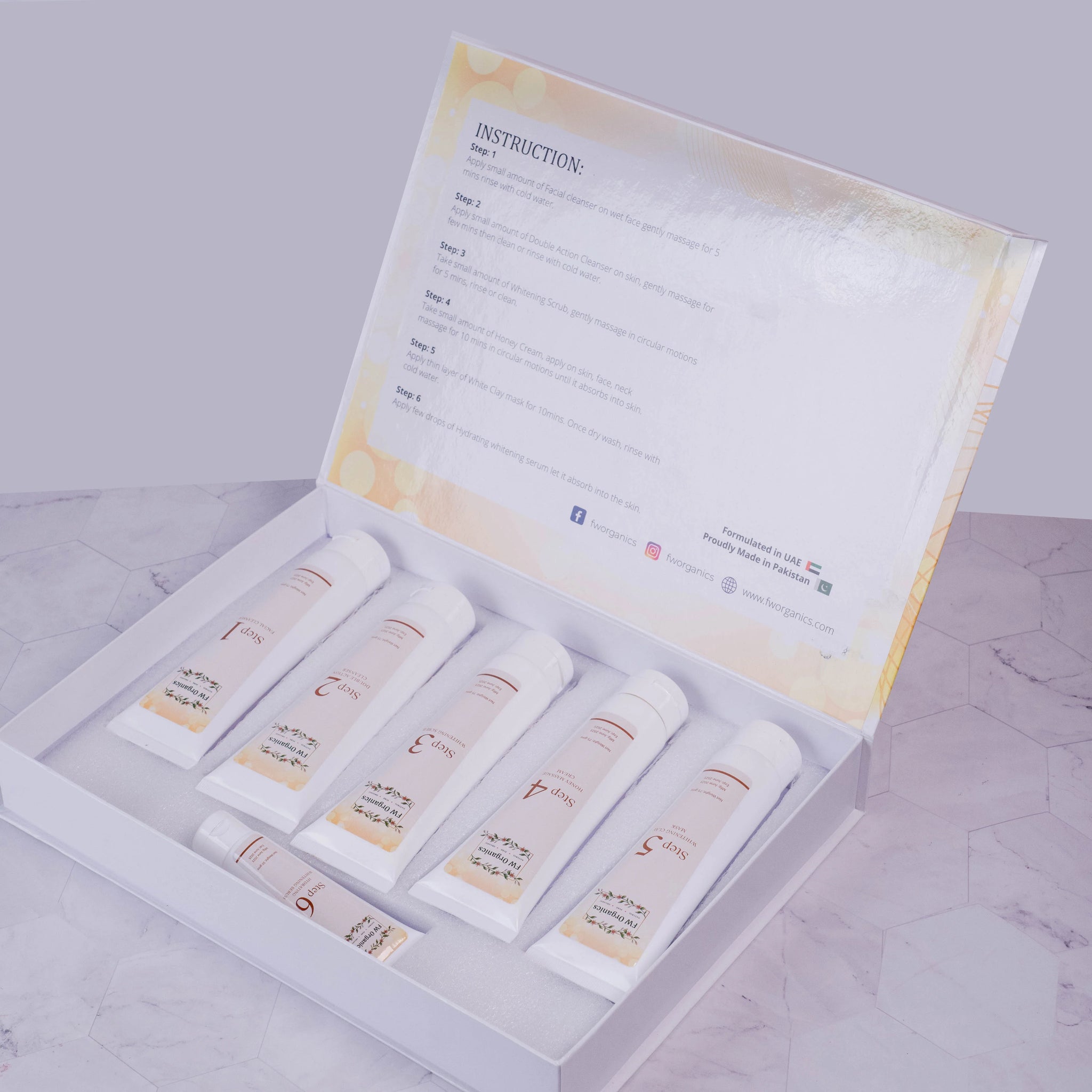 FW Organic Anti-Aging Miracle Facial Kit - Best for Instant Glow